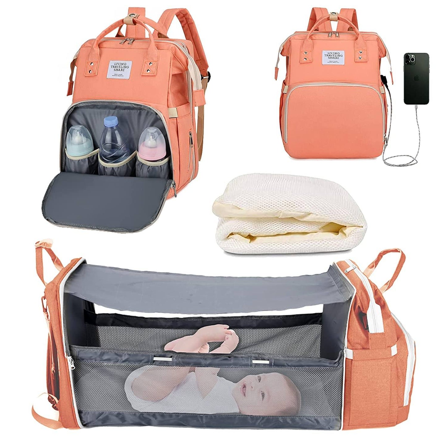 Sac à langer portatif | Berceau de voyage BabyNappy™ - Petit Counet