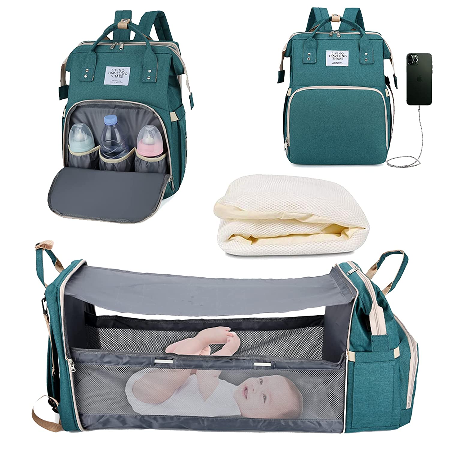 Sac à langer portatif | Berceau de voyage BabyNappy™ - Petit Counet